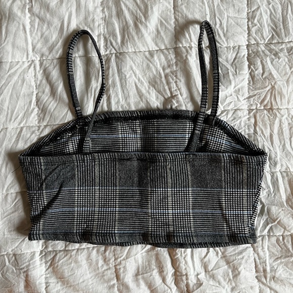 GARAGE super cropped plaid tank - Picture 2 of 2